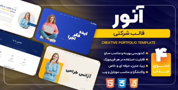 قالب HTML شرکتی آنور، Anur