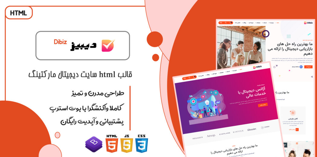 قالب Dibiz، قالب HTML شرکتی خدمات دیجیتال مارکتینگ دیبیز - قالب HTML راستچین