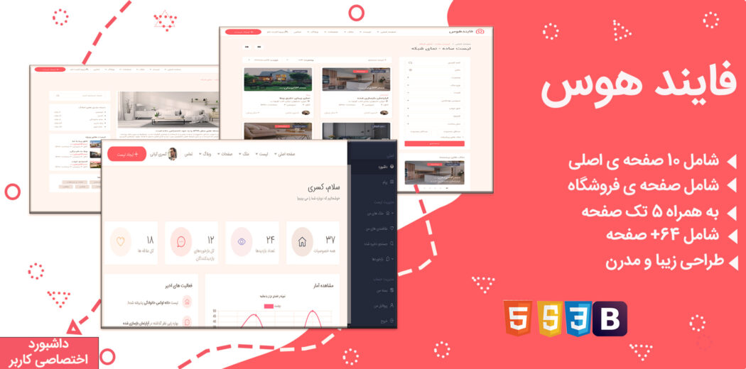 قالب Findhouse، قالب HTML املاک فایند هوس - قالب HTML راستچین