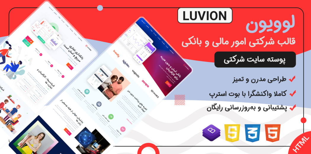 قالب Luvion | پوسته HTML شرکتی صرافی آنلاین و پردازش پرداخت - قالب HTML راستچین