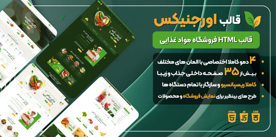 قالب HTML فروشگاهی اوجنیکس، Ogenix - قالب HTML راستچین