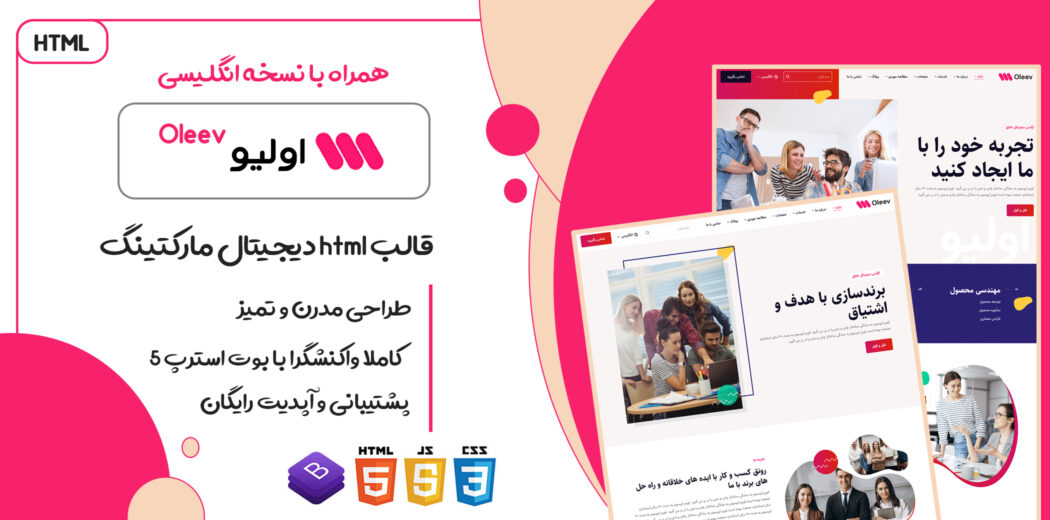 قالب HTML دیجیتال مارکتینگ Oleev، اولیو - قالب HTML راستچین