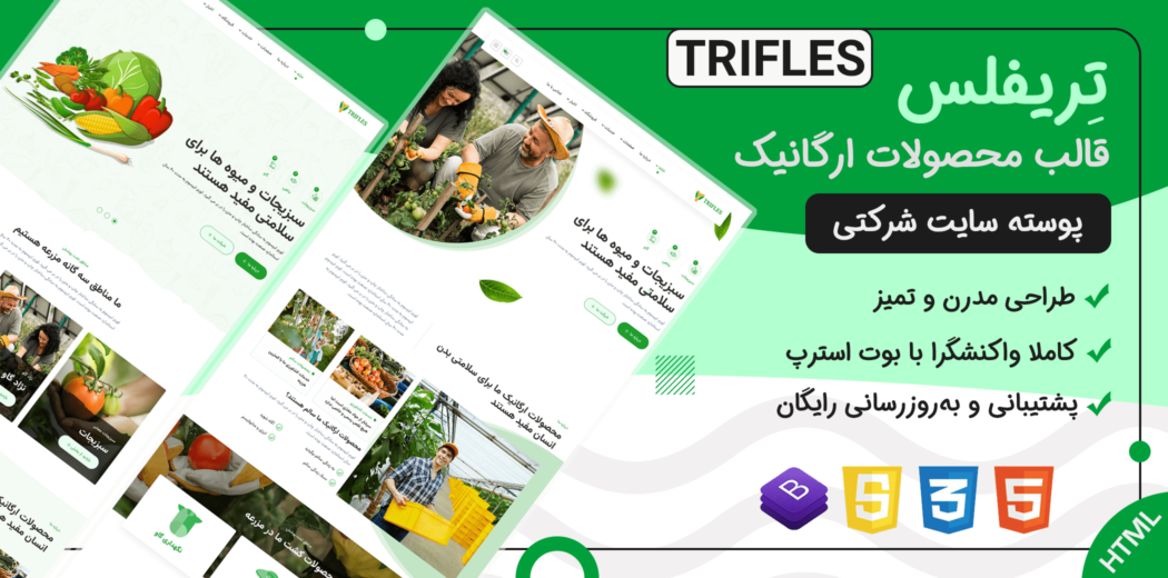 قالب Trifles | قالب HTML محصولات کشاورزی و موادغذایی ارگانیک - قالب HTML راستچین